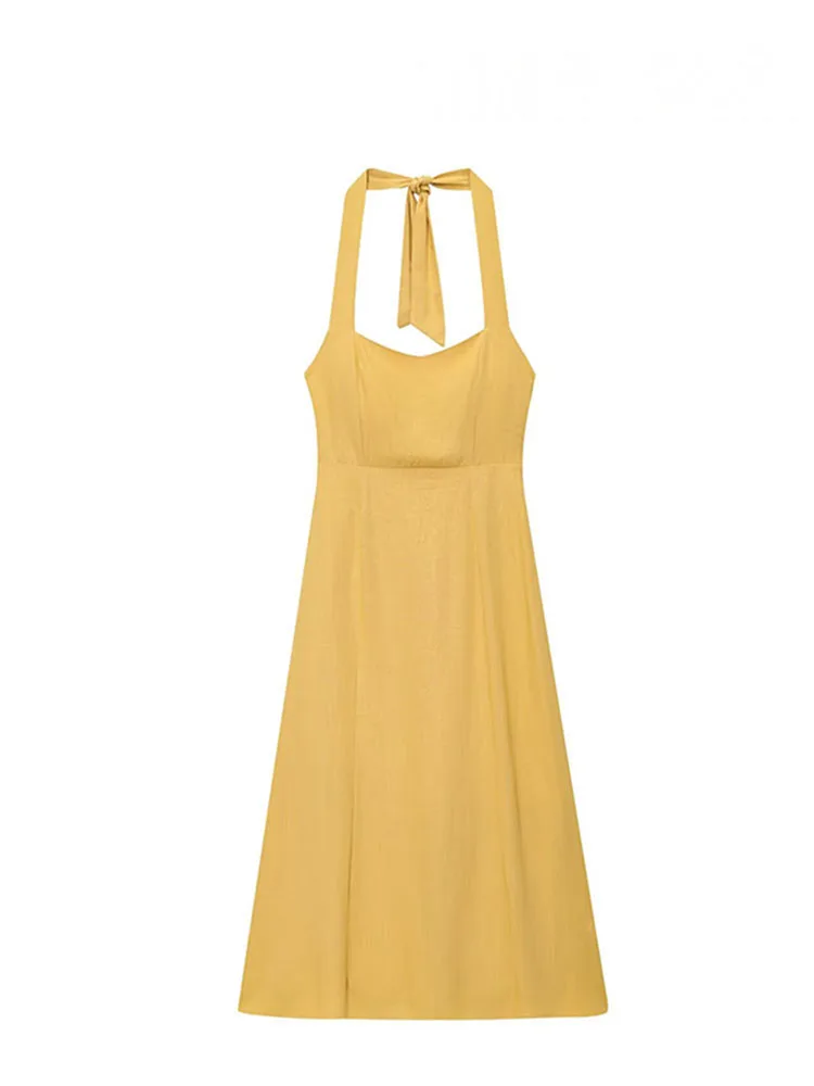 sachin and babi light blue dress Cutout midi dress in gold - Roberto Cavalli main image 0