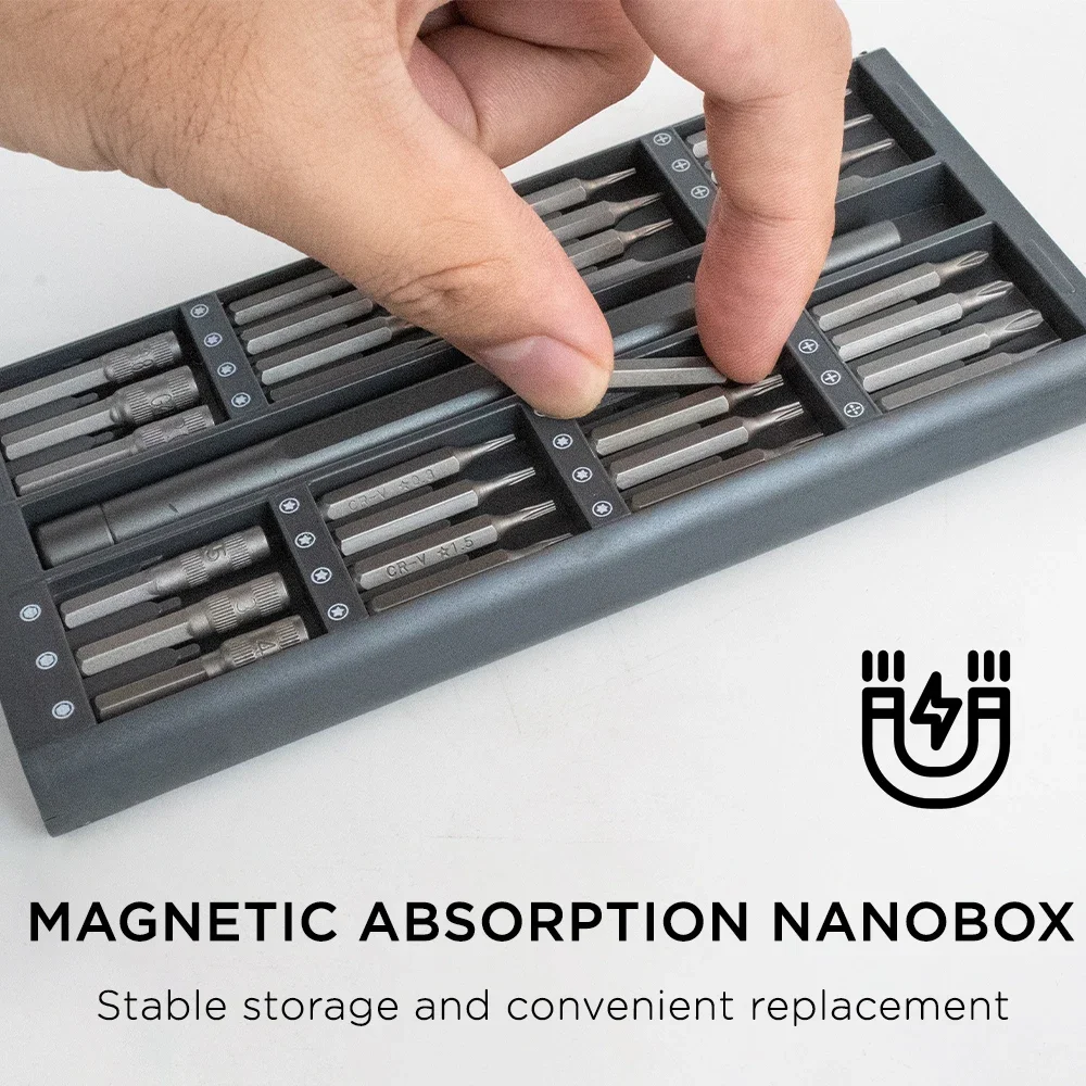 25/63 in 1 Magnetic Precision Screwdriver Set Kit Professional Repair Tools For Phone PC Electronics Computer With Torx Hex Bits