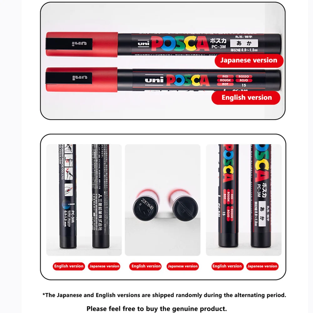 UNI POSCA Markers Full Set PC-5M POP Poster Advertising Pen Comic Painting  Graffiti Comic Acrylic Pens Art Supplies Stationery - AliExpress