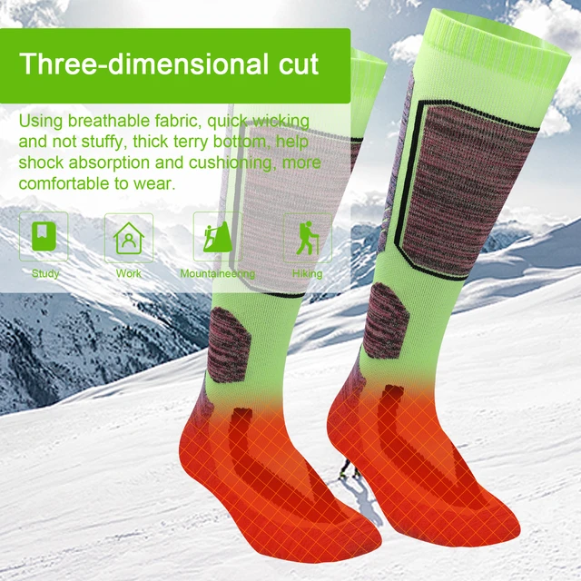 2 Paires Chaussettes de Ski Homme thermiques Respirante Épaisse