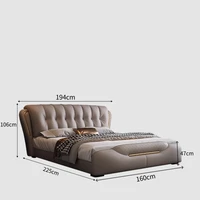 Armoires de lit uniques rembourrées, organisateur de salon de couchage, chambre à coucher, Double cadre, meubles de maison Para dortoir 5