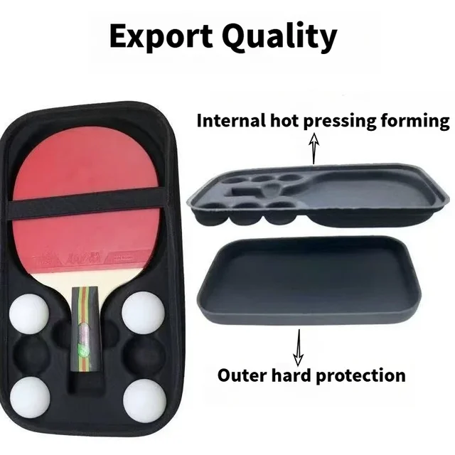 Hard Shell Table Tennis Racket Cover, Shockproof and Wear-resistant EVA Storage Bag, Portable Table Tennis Bag Storage Bag 6