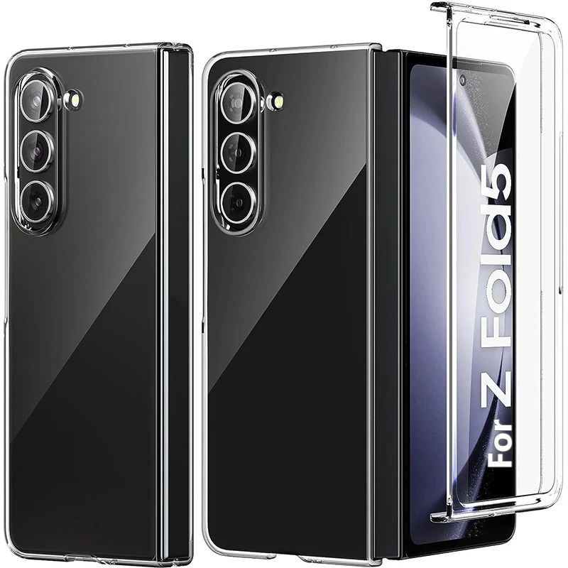 For Samsung Galaxy Z Fold 5 4 3 2 Transparent Case Front Back ...