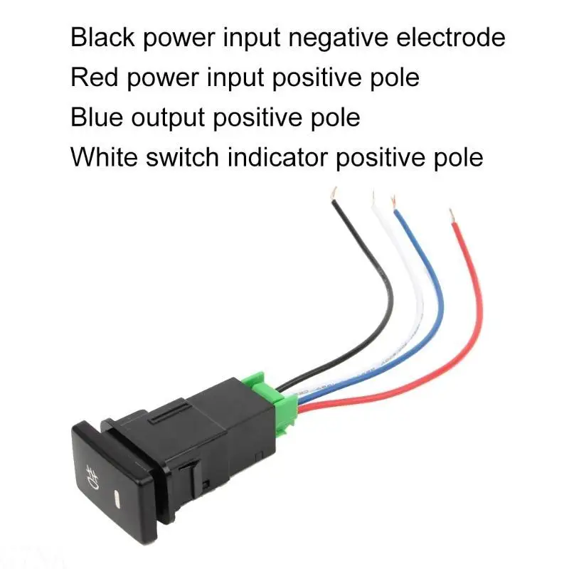 G7NA Druckschalter für Nebelscheinwerfer, 4-Draht-Knopf für Nebelscheinwerferschalter mehrerer Modelle, DC12V – Detail 9