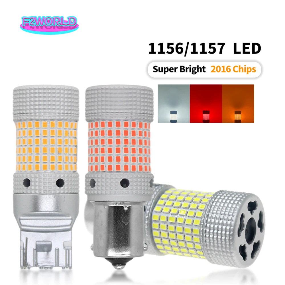 

10PCS Car Led 2016 150smd Canbus BA15S P21W Led 1156 BAU15S T20 7440 Car Reverse Rear Lamps Brake Light 12V Turn Signal Lamp