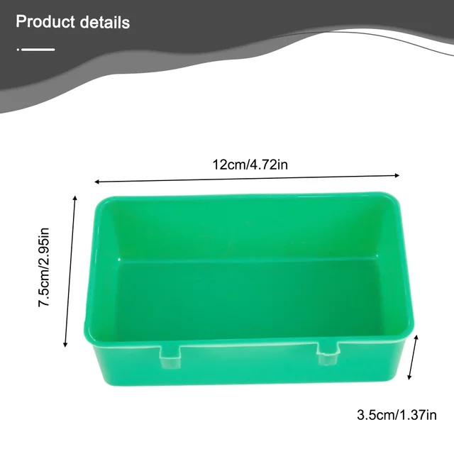 Multifunction Green Food Tray Bird Water Bath Tub Pet Bird Bowl Parrots Parakeet Birdbath Cage Hanging Wash Shower Box 4