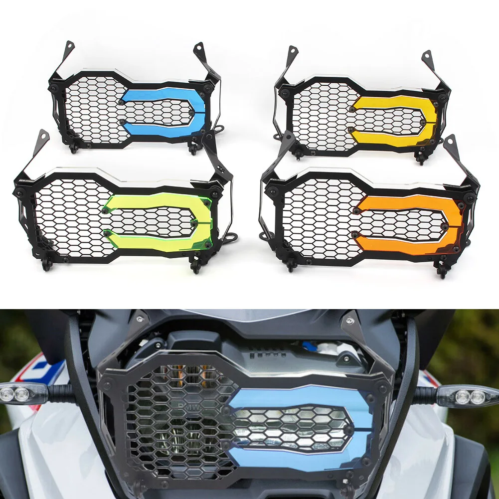 

Motorcycle Headlight Grill Guard w/ Transparent Lens Cover Patch for BMW R1200GS LC Adventure 2014-2020