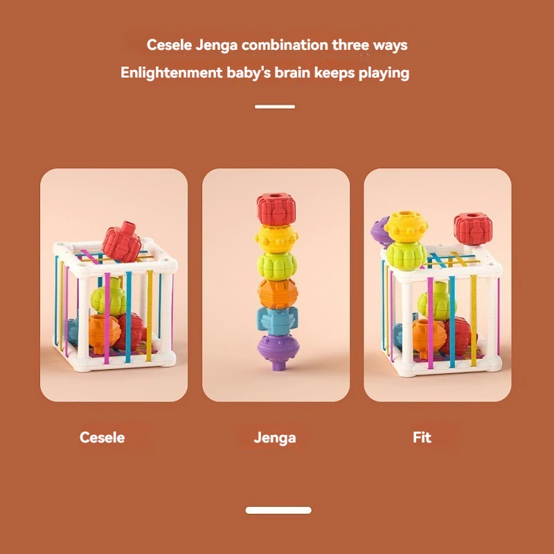Educational Toys Colorful Shape Blocks Sorting Game Baby Montessori Learning For Children Puzzle Gift