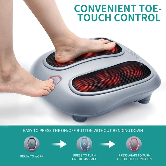 Nekteck Electric Foot Massager Heating Therapy Shiatsu Kneading Roller Muscle Relaxation Multifunction Foot Massage Machine 2