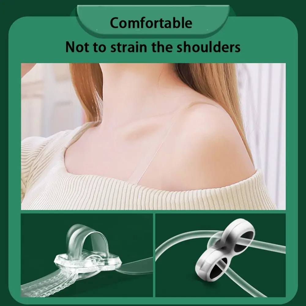 

Bra Extension Straps Summer Non-slip Transparent Bra Straps Pectoral Girdle Invisible Shoulder Straps Adjustable Bra Belt