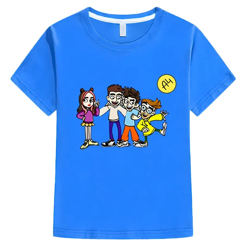 Влад Бумага А4 Children T Shirts  A4 Merch Casual Short sleeve Tops y2k boys girls clothes kids clothes Anime A4 Vlad T-shirt 2