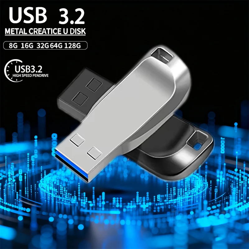 3.2 Ultra-high-speed USB Flash Drive 128GB USB 3.2 High-Speed USB Flash Drive 64GB 32GB 16GB 8GB Metal Pen USB Flash Drive 3.2 1