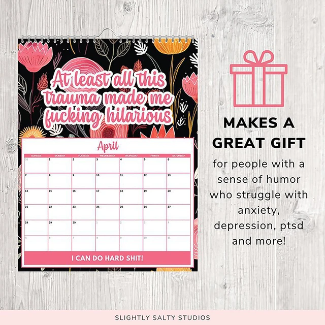 1PC Mental Health Desk Calendar Swear Word Planner 2024 Desk 2024 Planner  Monthly Weekly Daily Schedule