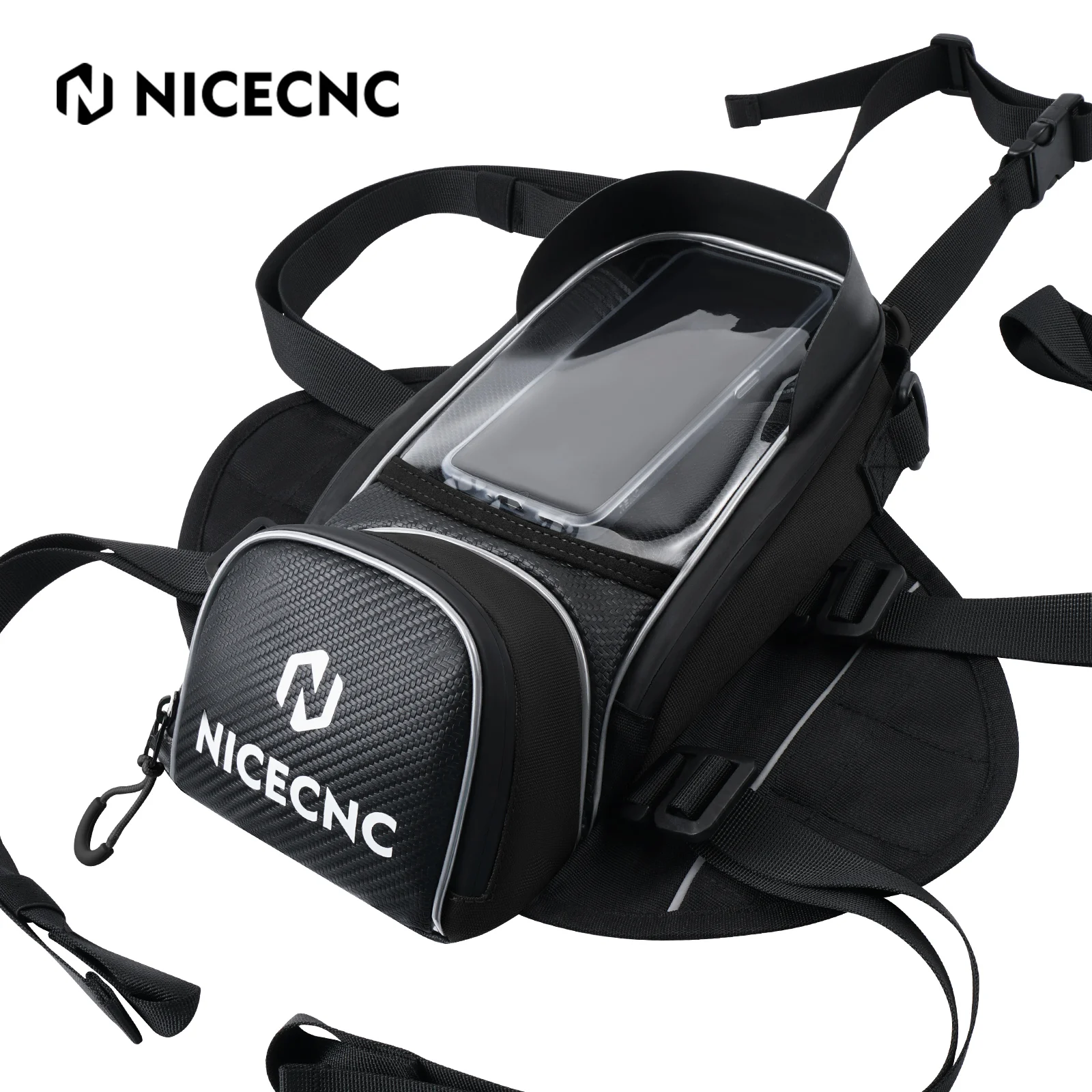 

NICECNC Motorcycle Tank Bag Universal For Harley Davidsons Honda Yamaha Kawasaki BMW KTM duke 390 Oil Fuel Bag Touchscreen Pouch