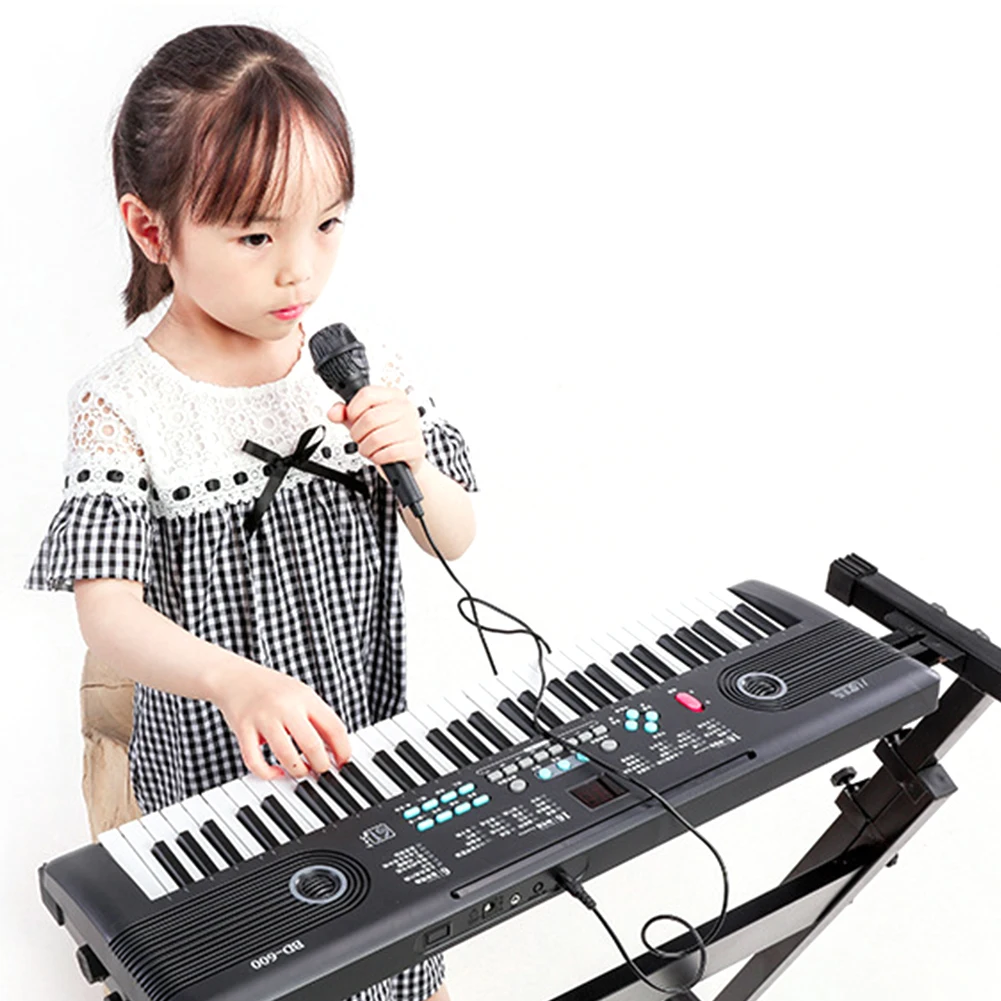 Digital Keyboard with Microphone Musical Instrument Adults Kids Toy Professional 61 Keys Electronic Piano Keyboard