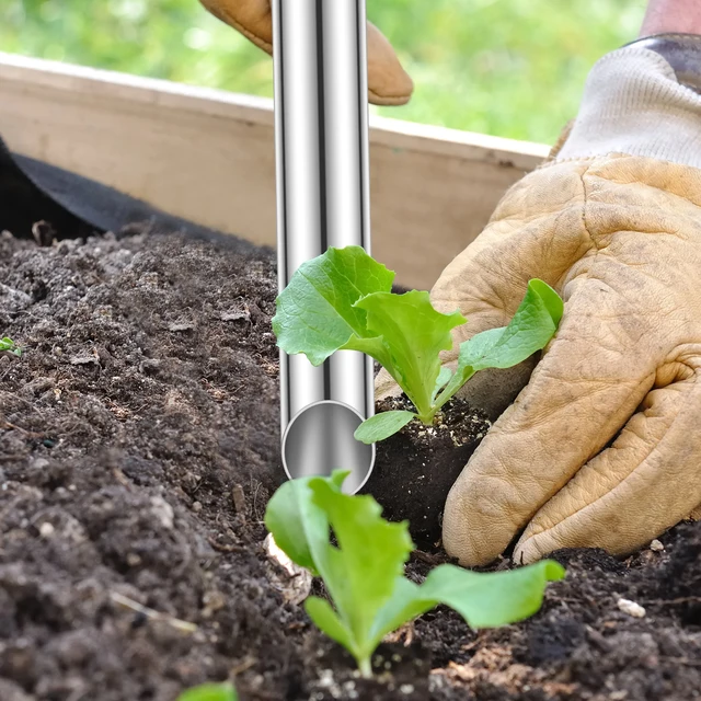 Vetőmag Ültetvény Szerszám Fém Palánták Átültető Kézi Lyuk Ásó Talajkibocsátás Virág Ültetési Szerszámok - Image 2