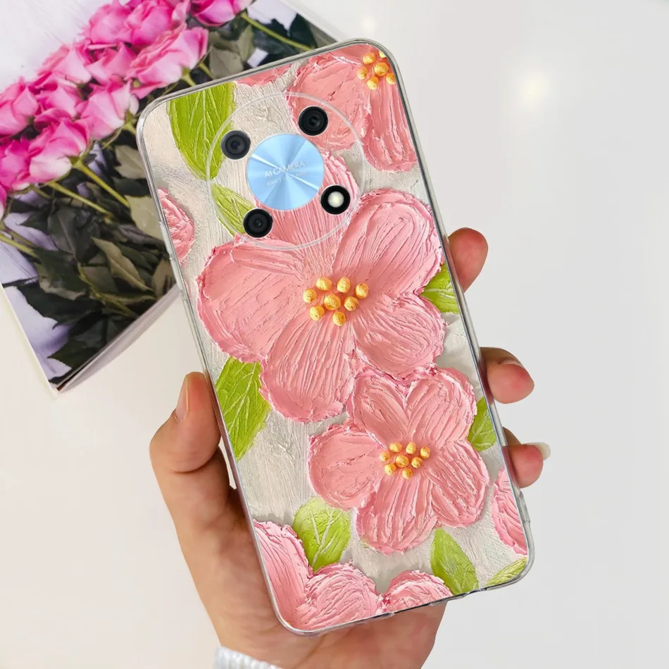 Elegant Printing Soft Silicone Clear TPU Slim Phone Case