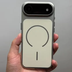 Sleek Metallic Magnetic Wireless Charger Phone Case - Ultra - Thin Matte Glossy Finish - iPhone 12 Pro Max (Silver)