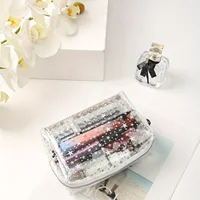 Chic Transparent Star PVC Makeup Bag - Waterproof, Large Capacity, Portable Cosmetic Organizer 2