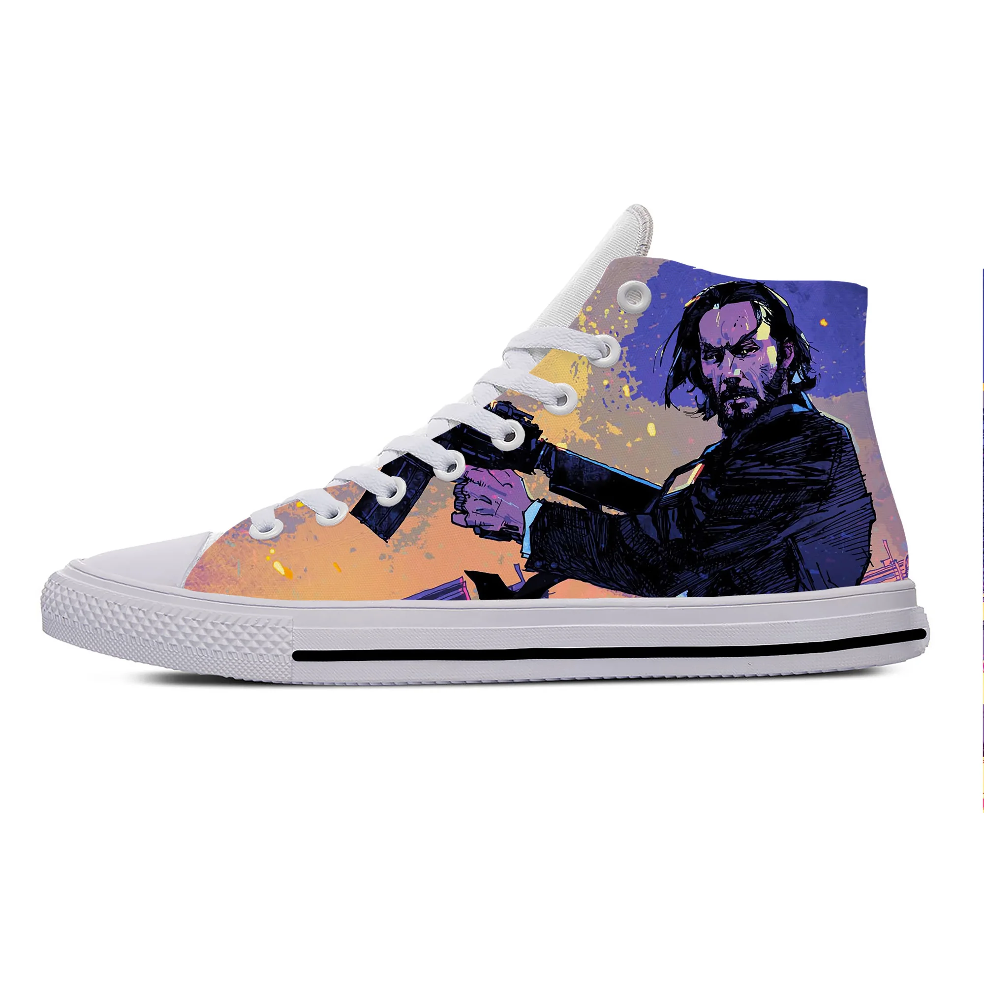 

Кроссовки унисекс из дышащей ткани с высоким верхом и 3D-принтом