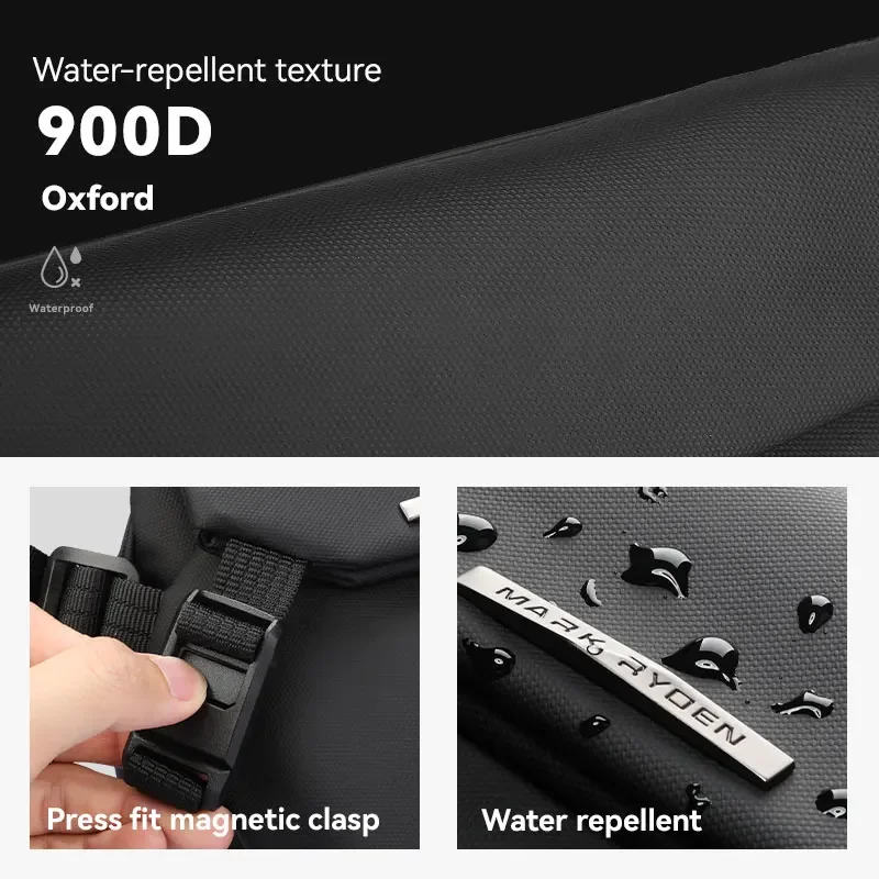 Solid Color Niche Crossbody Bag Oxford Cloth Single Shoulder Crossbody Bag for Men's Chest Bag Suitable for 11 Inch IPad