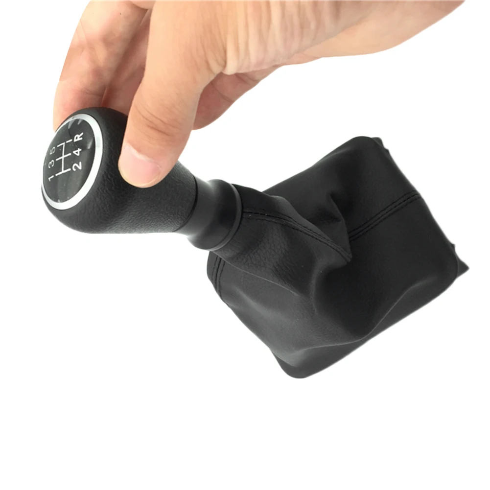 10-1PCS 5 Speed Gear Shift Knob Shifter Lever Handball Stick Gaiter Boot Cover For Peugeot 206 207 307 406 Citroen C3 C4 C5 XSAR