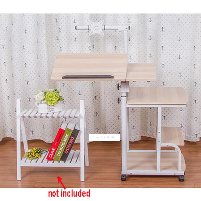 Adjustable Lifting Standing Laptop Desk, Portable Computer Table, Removable Storage, Small Side Table, Mini Sofa Cabinet