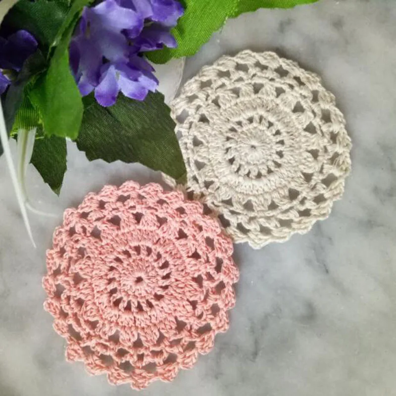 Table Cloth Round cotton table place mat Cloth crochet placemat handmade wedding Christmas flower kitchen Table decoration and accessories