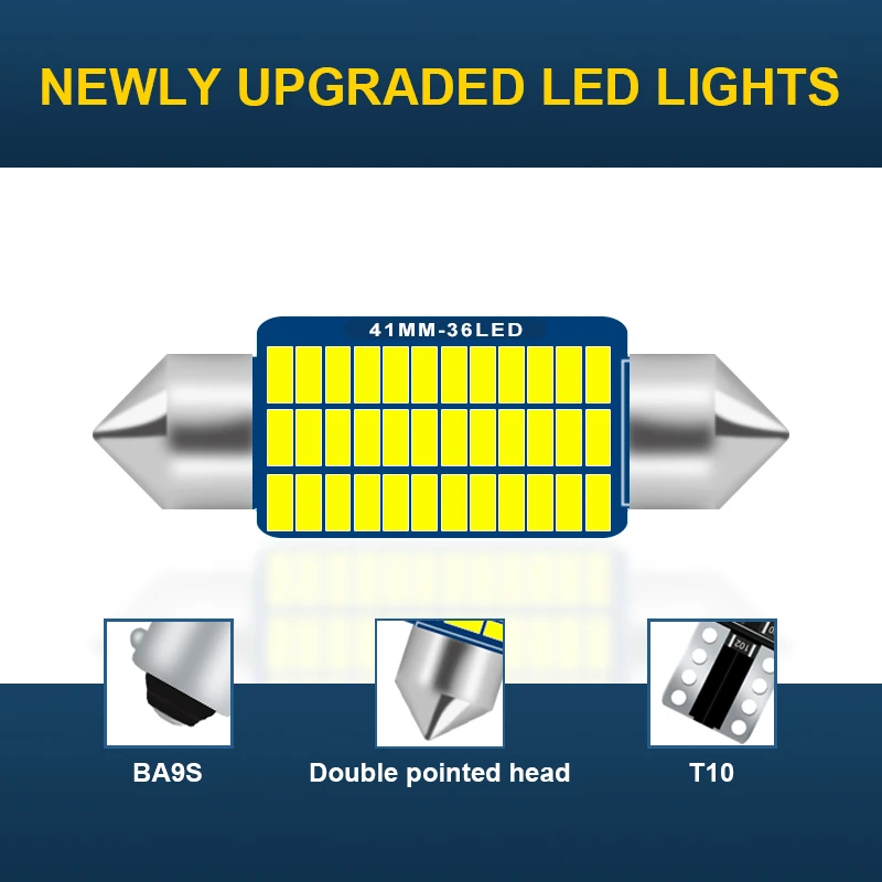 Canbus LED 인테리어 맵 돔 트렁크 라이트 키트, 도요타 그랜드 하이에이스 1995-1998 1999 2000 2001 2002 2003 2004 2005 자동차 전구