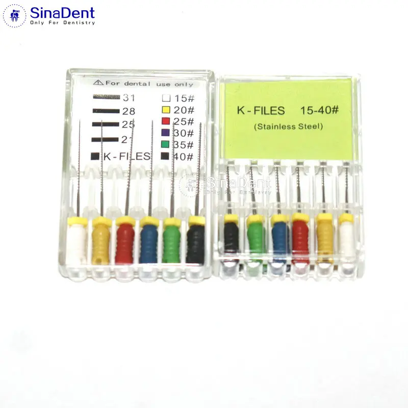 

1 Pack Dental SS K Files 15-40# 25mm 21mm Stainless Steel Endo Files Hand Files K Files for Dentist Endodontic instruments