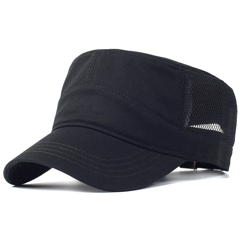 Casual Mesh Cotton Military Caps Men Outdoor Sport Breathable Cadet