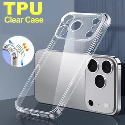Enhanced Shockproof Transparent Silicone Phone Case - Clear Full Back Cover - iPhone 12 Mini (Clear)