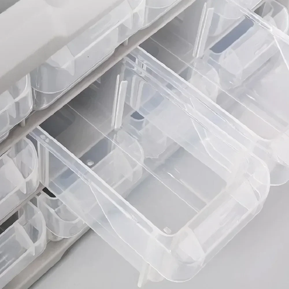 Tool Storage Box Plastic Tool Box Parts Storage Box Storage Organizer Box Parts Organizer Plastic Parts Screws Tool Storage Drawer for Multi-grid Mechanics Boxes Professional Electrician Hardware Organizer Accessories