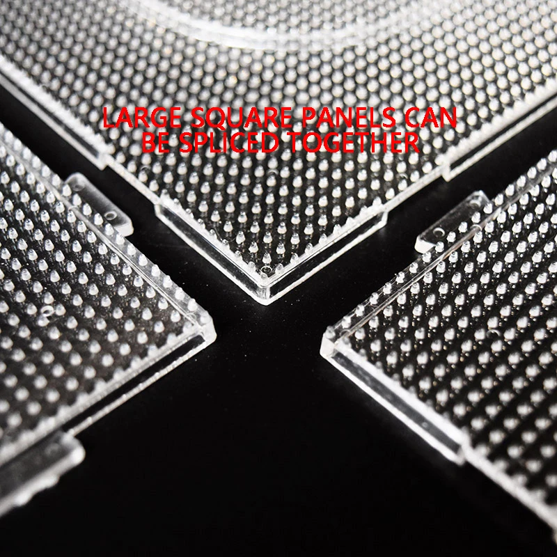 4PCS 2.6mm/5mm Fuse Beads Transparent Extra large Square Pegboards Ironing Beads Boards DIY Material Template Melting Beads Pegb 2