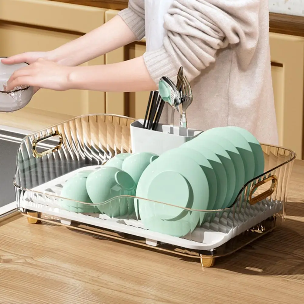 Tiered Dish Rack In-Cabinet Pull-Out Dish Rack Kitchen Cabinet Dish With  Drain Built-In Pull-Out Dish Drainer Racks 004 - AliExpress