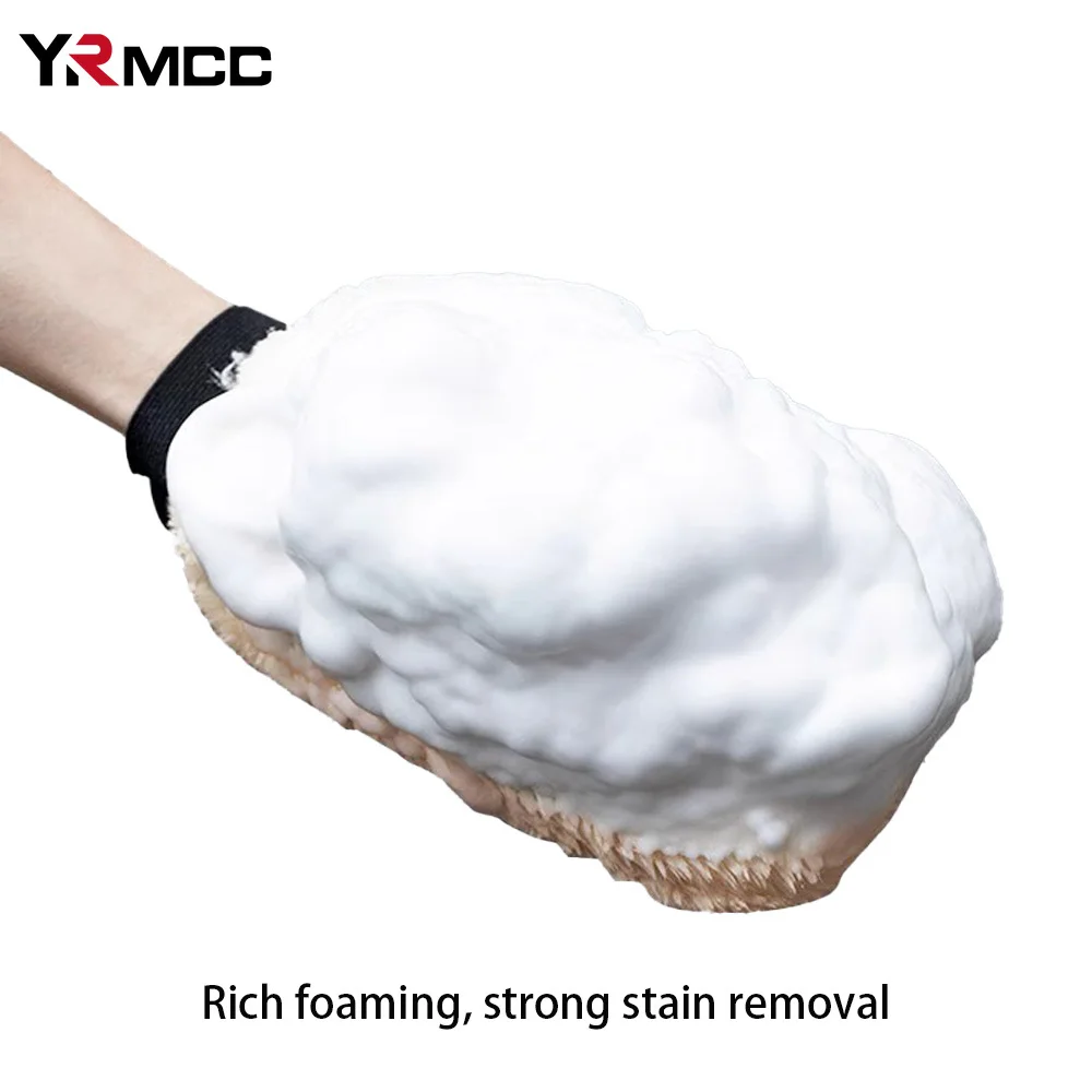 1/3Pcs Car Wash Gloves Cleaning Wool Soft Mitt Auto Polishing Advanced Microfiber Glove Auto Dusting Gloves Car Wash Accessories