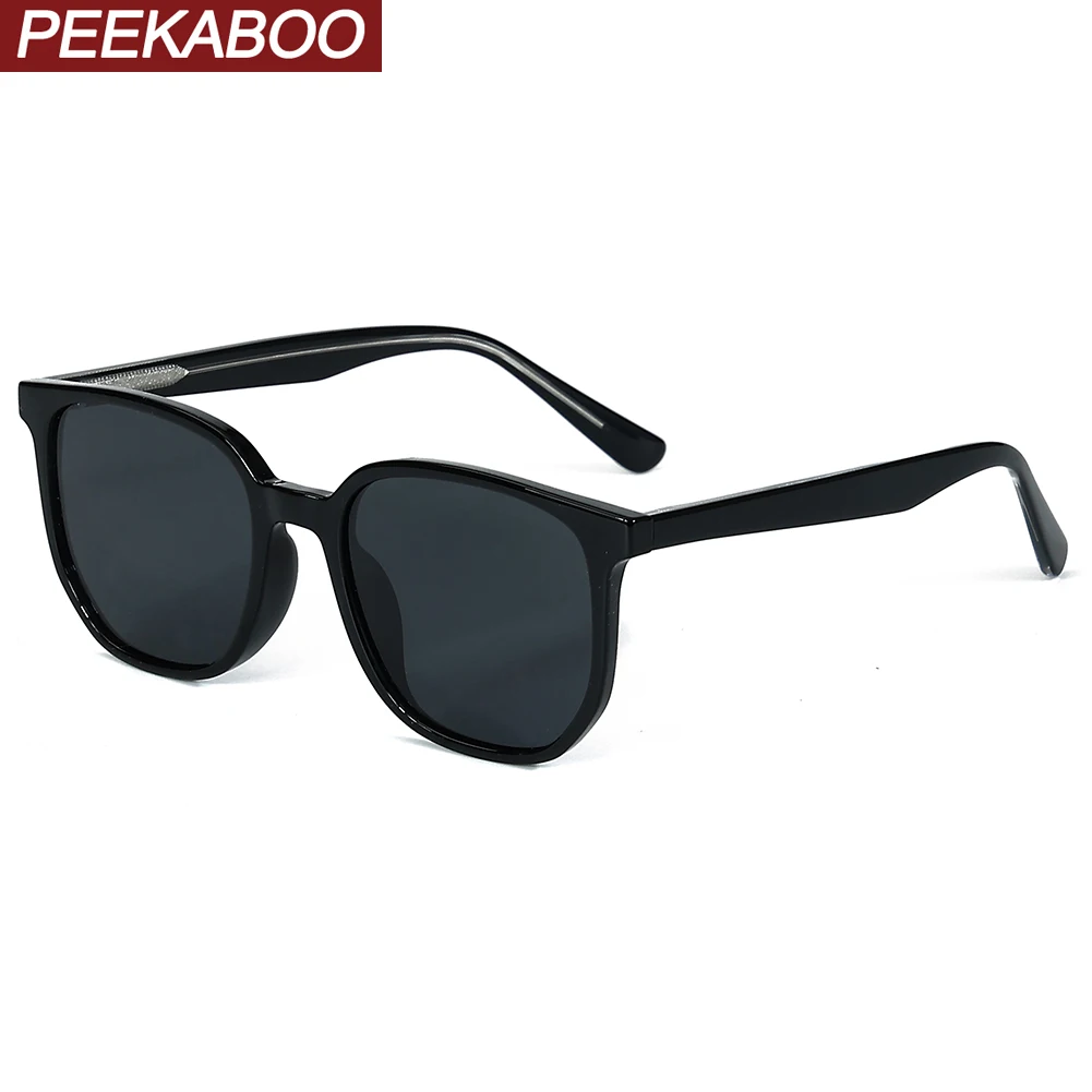 

Peekaboo TR90 polarized sunglasses for women uv400 square sun glasses for men outdoor accessories unisex acetate high quality