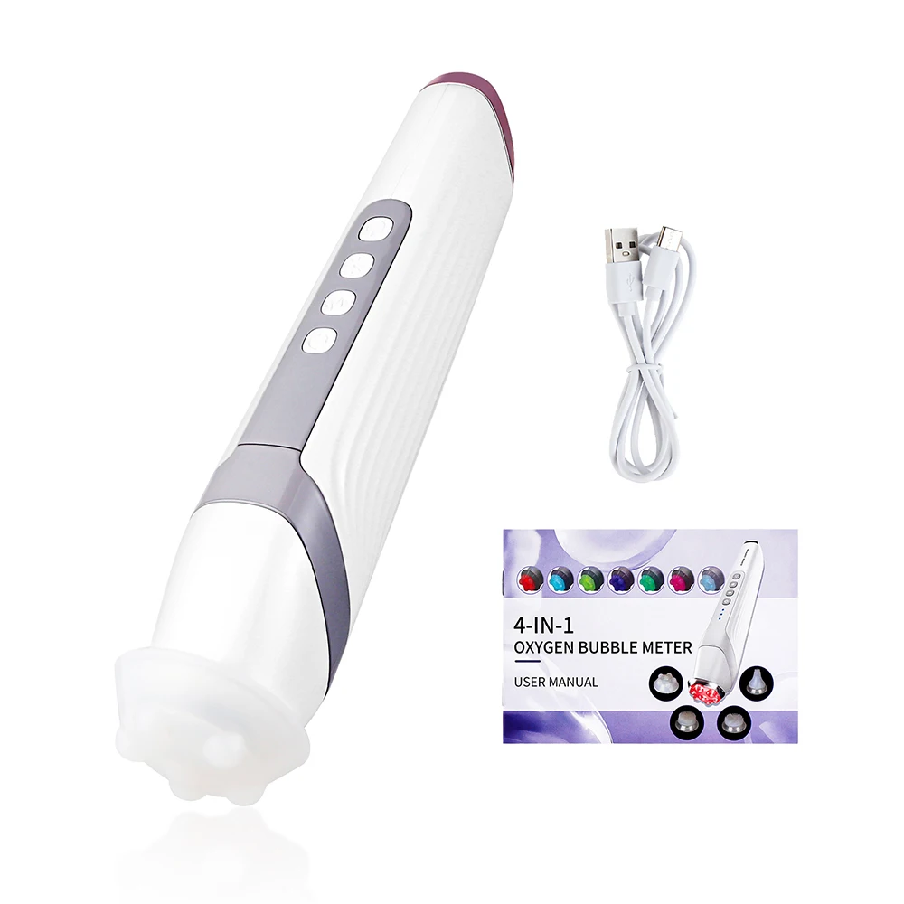 Oxygen Bubble Pen 7 Colors Portable CO2 Oxygen Bubble Machine Facial SPA Whitening Anti-aging Skin Care Beauty Device