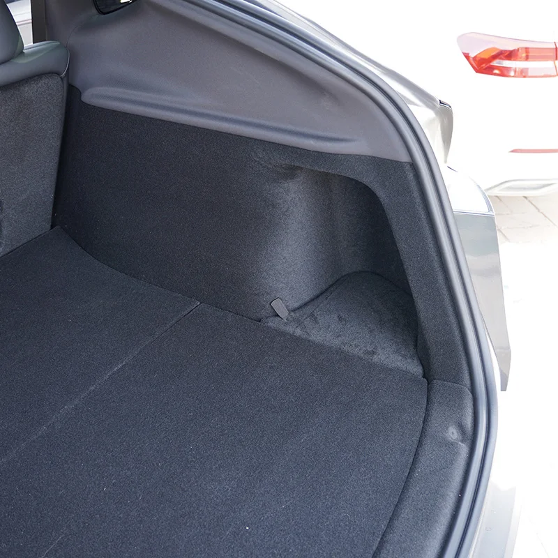 for Tesla Model Y Juniper 2025 Left Right Rear Trunk Side Storage Organizer Box Suede Cover TPE Waterproof Bin 2024 Accessories