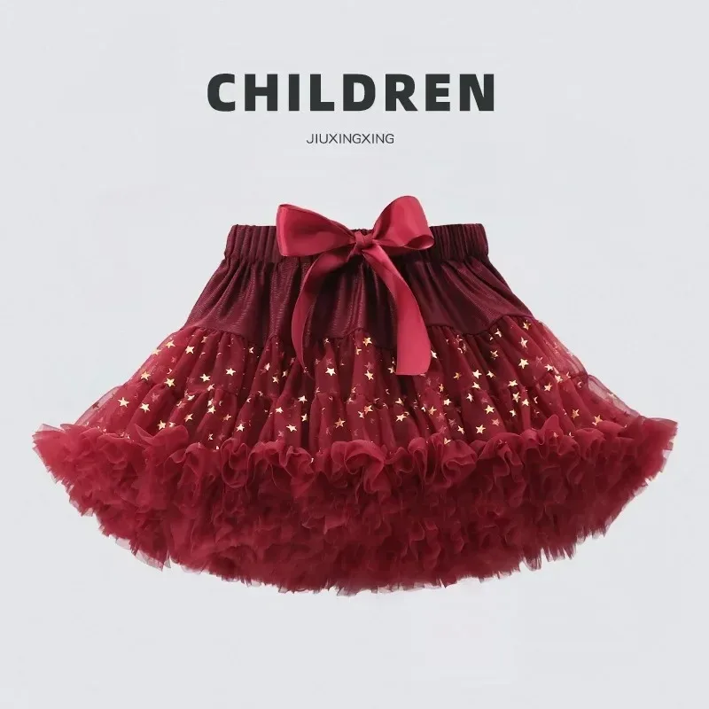 Little Girls Tutu Skirts Fluffy Tulle Princess Ball Gown Pettiskirt Ballet Dance Party Birthday 1-15T