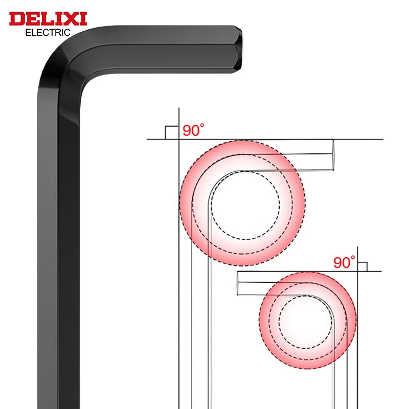 DELIXI ELECTRIC Allen Key Set，Allen Hex WrenchScrewdriverBox-packed Set，SleevUniversal Torque Long Metric,for VehicleMaintenance 2