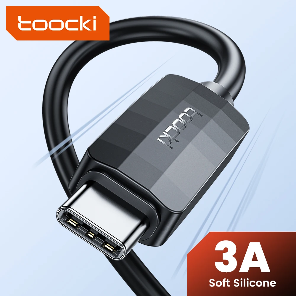 Cavo Usb Tipo C Toocki Silicone 3A Per Xiaomi Samsumg Huawei Poco Lighting Cable Per Iphone 14 13 12 11 Cavo Del Telefono Cellulare