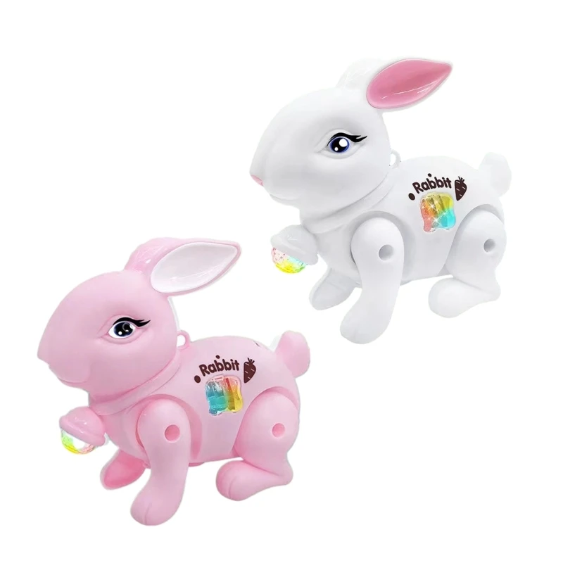 

Y1UB Baby Crawl Toy Simulation Rabbit Learning Toy Luminous Rabbit Baby Favor Gift