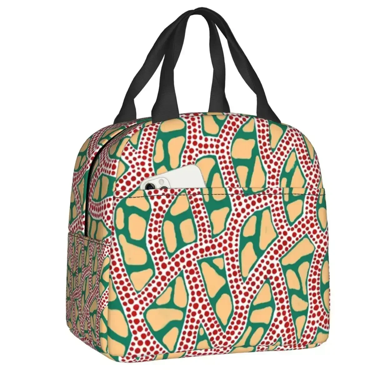

2024 New Personalized Custom Yayoi Kusama Lunch Bag Women Thermal Cooler Insulated Lunch Boxes For Adult Office Lunchbag