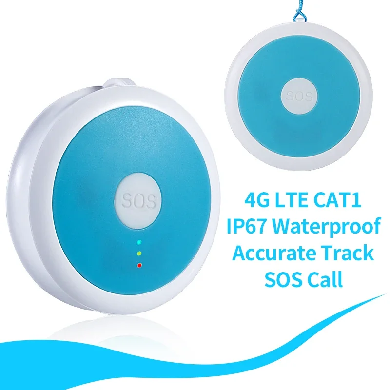 

New Mini Circle Necklaces 2G 4G GPS Tracker for Children Kids Older Real time Tracking Device SOS Button Free APP