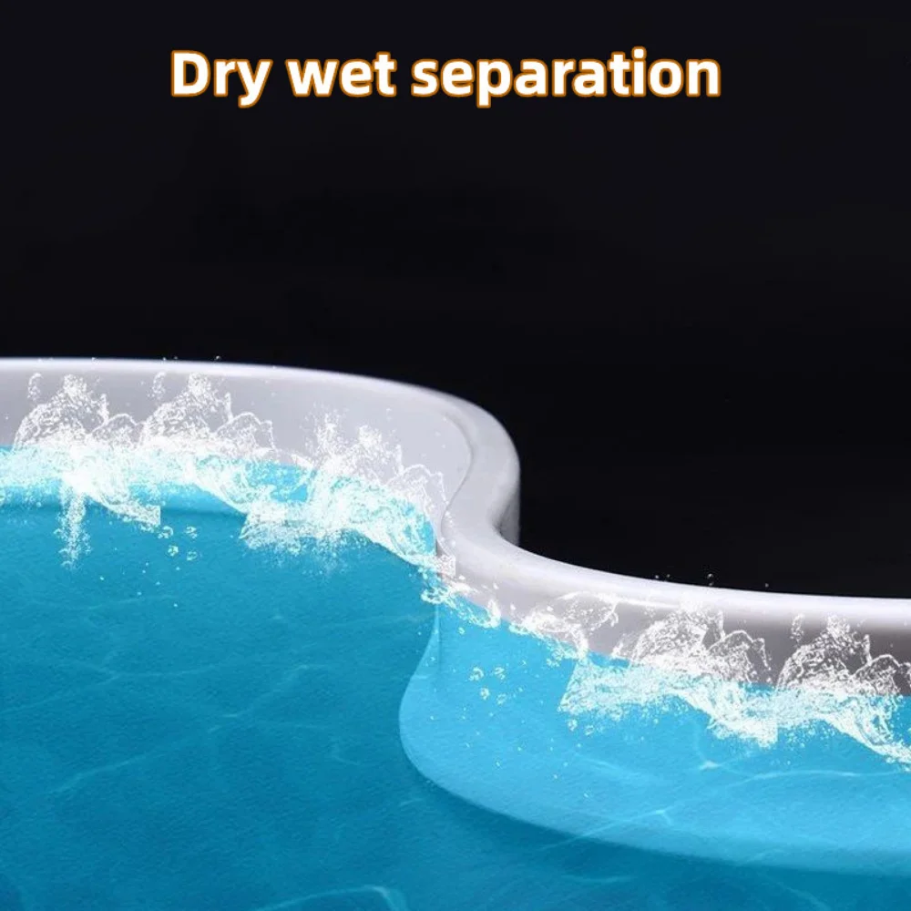 Shower Water Stopper Shower Water Barrier Water Barrier Strip Silicone Bendable Bathroom Waterproof Dry and Wet Separation Autohesion Shower Accessories