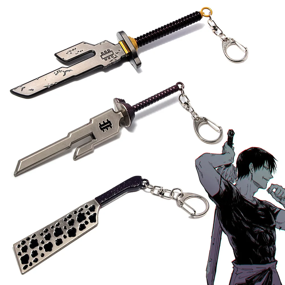 

Anime Jujutsu Kaisen Fushiguro Toji Cosplay Keychain Sword Spear of Tianri Knife Keychains Key Ring for Bag Accessories Gifts