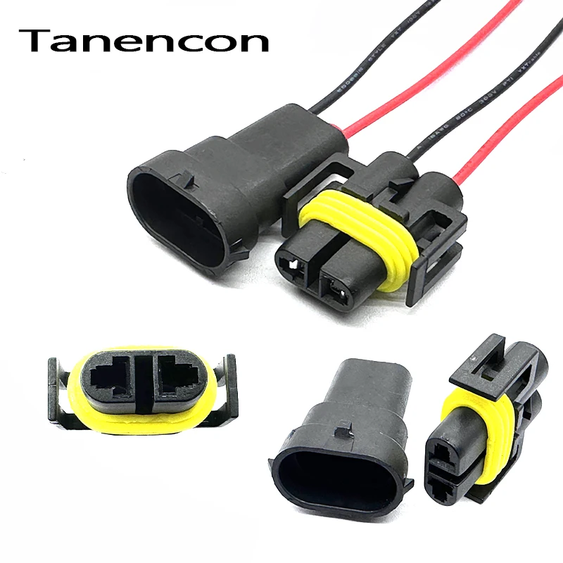 

1 Set 2 Pin H8 H11 Adapter Wiring Harness Car Auto Connector 12124819 with 15cm Cable for HID LED Headlight Fog Light Plug