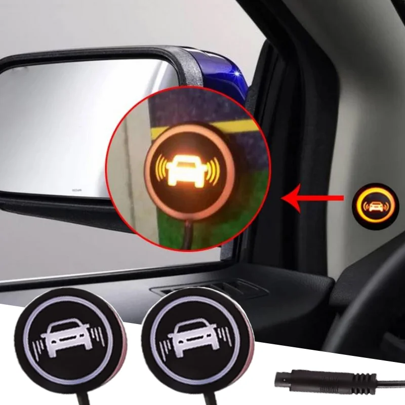 2pcs Car Blind Spot  System Warning Light Driving Reversing Assistance Car Signal Lamp (with Out Radar）5V