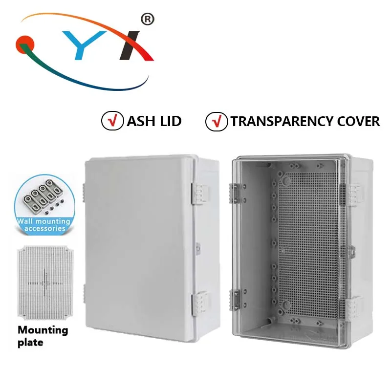 Waterproof Gray/Transparent Cover Enclosure Juction Box ABS Plastic Outdoor Electronic Waterproof Box Distributio IP66 outdoor electrical box